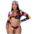 thumbnail image 1 of Conjunto de traje de baño de tres piezas con estampado de bikini elegante y cómodo para mujer OAVQHLG3B Store lin121212, 1 of 4