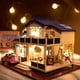 Nouvelle Maison de Poupée Miniature Bricolage Kit Poupées Maison avec Meubles Bricolage Artisanat Miniature à Commande Vocale LED Light&lamp;Music avec Couverture Provence Dollhouse – image 2 sur 9
