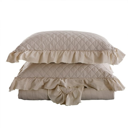 Solid Soft 3 piece Quilt Set Queen/King