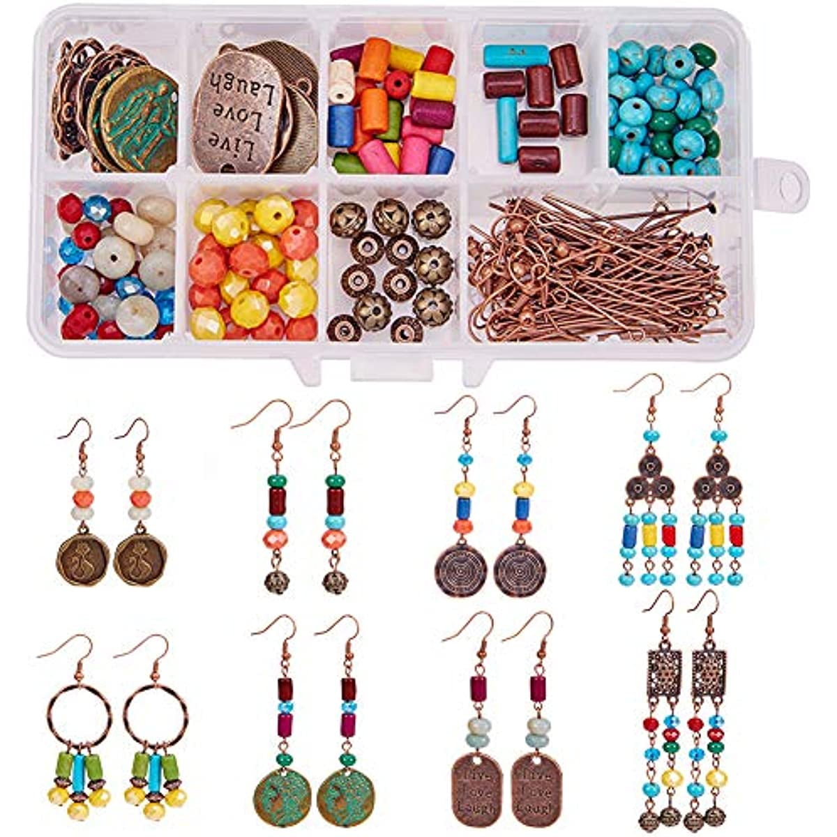Wholesale SUNNYCLUE 1 Box DIY Make 10 Pairs Acrylic Seed Beads Earrings  Making Kit 5 Styles Flat Round Square Acrylic Pendants & Earring Hooks for  Adults DIY Earring Jewellery Making Crafts 