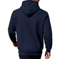thumbnail image 3 of Mens Fleece Quarter Zip Pullover Hoodies for Men Long Sleeve Casual Hoodies Drawstring Fashion Sweatshirt, 3 of 9