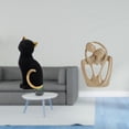 thumbnail image 2 of Estatua De Pareja De Gatos De Resina, Figura Decorativa, Escultura Abstracta De Animal, Adorno Coleccionable Para Entrada, Estantería, Sala De Estar, Dormitorio, Cafetería, Escritorio, Regalo, 2 of 8