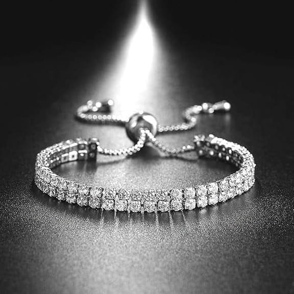 Adjustable Moissanite Tennis Bracelet for Women, 2.5MM Versatile Jewelry, Perfect Gift for Mother's Day, Birthday, or Christmas