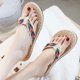 thumbnail image 4 of 1 par de chanclas informales para playa y verano, zapatillas planas de paja de imitación para mujer, 4 of 6