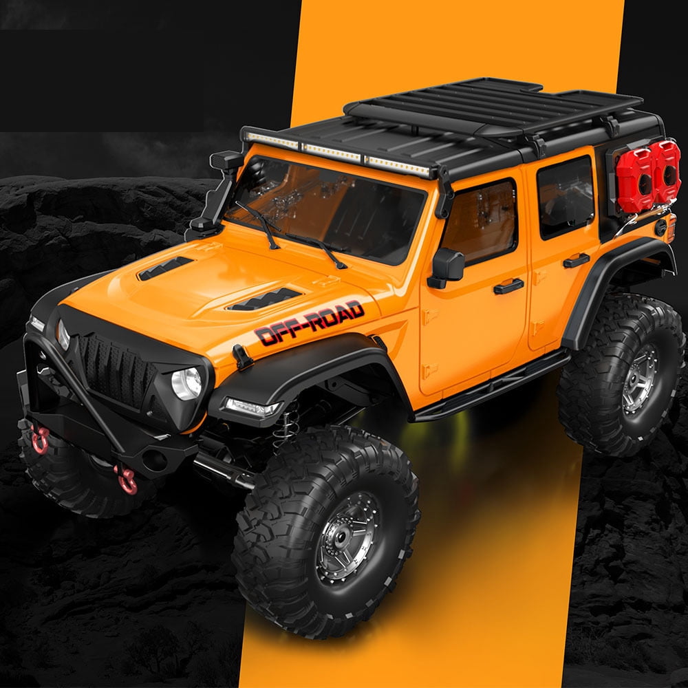 Remote  car,Vehicle With Led 1 10 Scale Car 1 10 2 Batteries Car Crawler Off-road Vehicle 10 Scale Crawler Off-road Vehicle With Buzhi Led 2 Batteries With Led 2 Huiop Orange 2 Battery