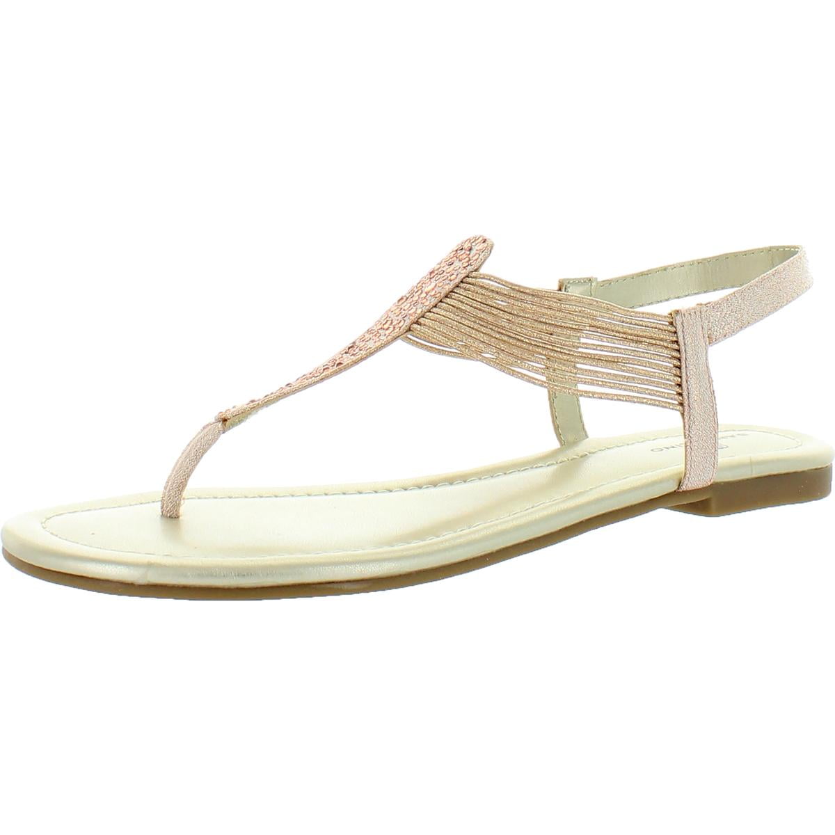 Bandolino Womens Kayte Glitter Jeweled Thong Sandals Walmart