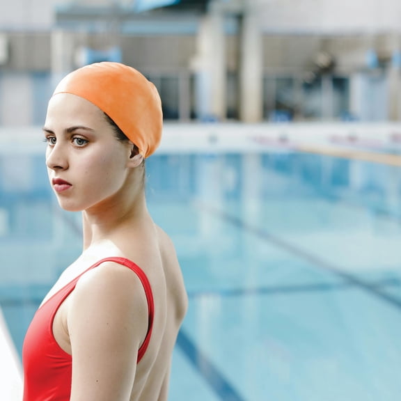 Swimline 8.75" Children's Silicone Swim Cap Small - Orange