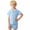 Light Blue, variant on Gyexs Boys 2 Piece Summer Outfits Beach Vacation Sets Textured Linen Short Sleeve Button Down Shirts and Shorts Clothing Set White, 12-18 Months