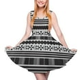 thumbnail image 3 of 2024 Abstract Ethnic Aztec Dress Black And White Dresses High Waist Korean Fashion Graphic Skate Dress Women Oversized Vestidos, 3 of 7