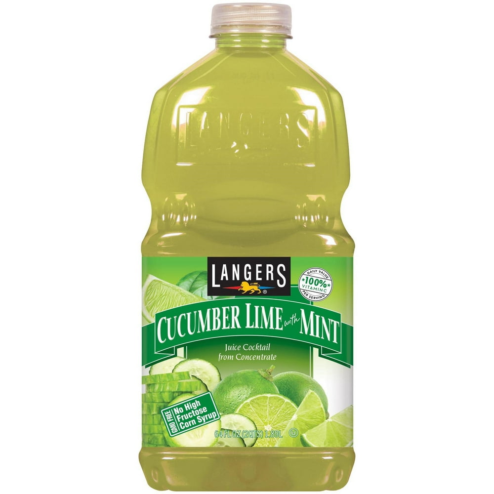 Langers Juice Drink, Cucumber Lime with Mint Cocktail, 64 Fl Oz