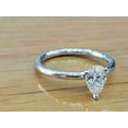 thumbnail image 2 of 2CT Lab Created Diamond Pear Cut Solitaire Ring 14K White Gold Plated, 2 of 4