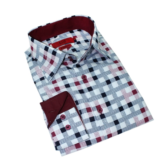 Italy Design Men's Casual Slim Fit Dress Shirt EBSH217M