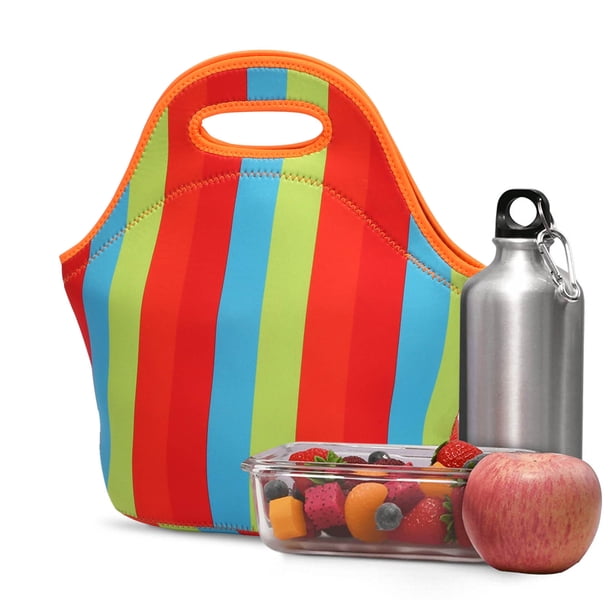 Bolsa de almuerzo de neopreno aislada, bolso de mano, fiambrera, contenedor de alimentos, bolsa térmica, bolsa cálida para el trabajo escolar y la oficina Wmkox8yii hjk5435