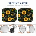 thumbnail image 6 of Haiem Sunflowers3 Windshield Sun Shade: Universal Foldable 2-Piece Car Front Window Sunshade - Blocks Uv Rays, And Reduces Heat,Essential Car Accessory Small, 6 of 7