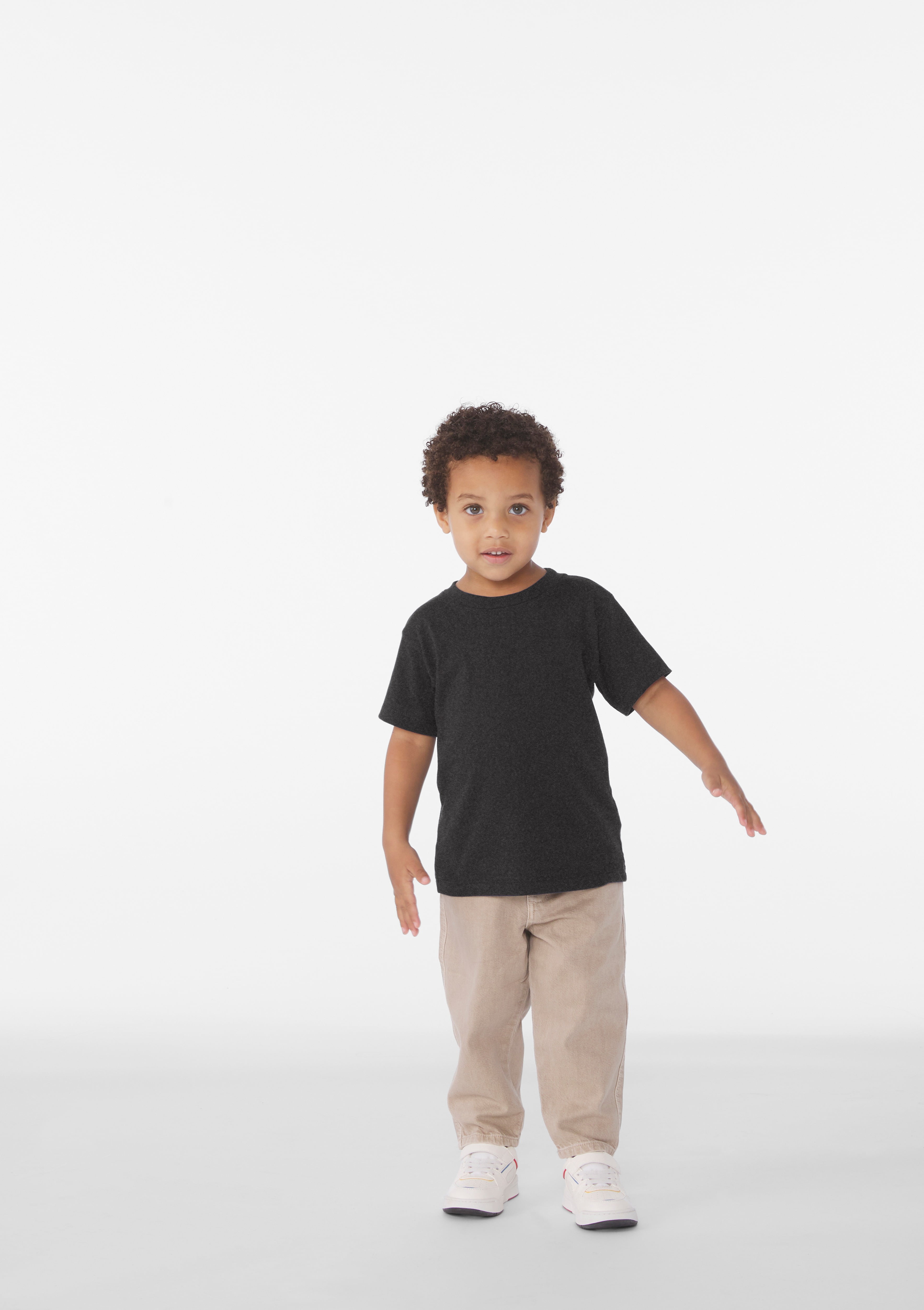 BELLA+CANVAS Toddler Short Sleeve Personalized T-Shirt, Create your own Designs, Dark Grey Heather, 3T, Unisex