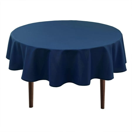 Ichudan White Round Tablecloth 60 Inch Waterproof Stain Resistant Spillproof Polyester Fabric Table Cloth For Dining Room Kitchen Partiesnavy Blue60 Canada Ichudan White Round Tablecloth 60 Inch, White Linen Tablecloth For 60 Inch Round Table