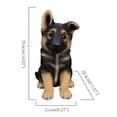 thumbnail image 5 of 14" H German Shepherd Puppy Garden Statue Polyresin, 5 of 5