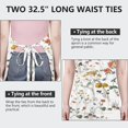 thumbnail image 6 of Pioneer Flower Floral Print Pattern Apron-Garden Aprons for Women with Pockets-Cotton Linen Waterproof Kitchen Cooking Gardening Aprons Adjustable for Kitchen,Cooking,BBQ and Salon 33x27 Inch, 6 of 7