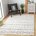 thumbnail image 2 of SAFAVIEH Tulum Jepson Distressed Geometric Area Rug, 6'7" x 8'7", Ivory/Grey, 2 of 7