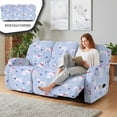 thumbnail image 3 of COEQINE Lazy Boy Recliner Chair Cover Polyester Spandex 3 Seater Sofa Cover 8 Pieces Breathable Soft Single Seat Couch Slipcover with Pocket for Living Room, Dog Heart Blue, 3 of 8