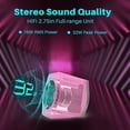 thumbnail image 3 of Altavoces Edifier G2000 de 32 W para PC, para juegos, PC de escritorio, portátil, Mac, altavoces de graves, Bluetooth, USB, entradas auxiliares de 3,5 mm, luces RGB, altavoces multimedia, color rosa, 3 of 5