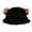 FX76_Black, variant on Women Faux Fur Plush Bucket Hat Cute Bear Ears Winter Fisherman Hat Thick Warm Fluffy Furry Bucket Hat Green One Size