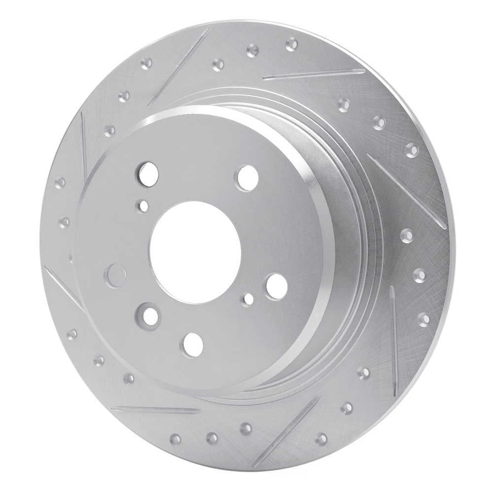 Dynamic Friction Company 631-76065L DFC Brake Rotor - Drilled And Slotted - Silver