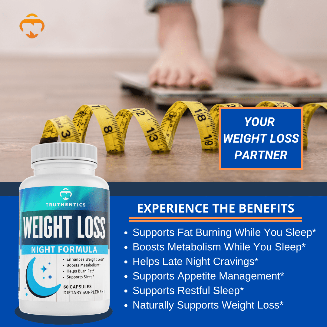 Truthentics Weight Loss Supplement Bundle - Nighttime Fat Burner (60ct) & Daytime Weight Loss Formula (60ct) - Supports Metabolism, Energy & Appetite Control - 2-Step System