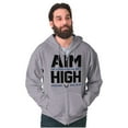thumbnail image 5 of US Air Force Aim High USAF Logo Zip Up Hoodie Men's Women's Brisco Brands L, 5 of 6