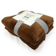 thumbnail image 3 of Allgala 60x45 Super Soft Flannel Plush Light Weight Throw Blanket-Caramel-BLK82304, 3 of 3