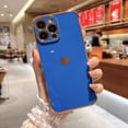 thumbnail image 1 of ELEHOLD Ultra Case Luxury Brushed Texture Case Compatible with Apple iPhone 13 Pro 6.1 inch PU Love Heart with Shockproof Rugged Case,Darkblue, 1 of 6