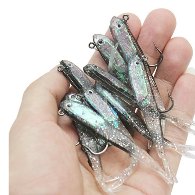 Señuelos De Pesca 10 Uds cebos artificiales 70mm silicona Mini señuelos de pesca para agua dulce agua salada Ndcxsfigh Para Estrenar
