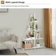 thumbnail image 3 of Qinaqin 4 Niveles Ladder Bookshelf a-Shaped Corner Estante Soporte Free de Profundidad Pie Bookcase Almacenamiento Rack Organizador con Steel Frame para Oficina en Casa Living Sala Kitchen Blanco, 3 of 7