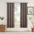thumbnail image 6 of Rirozkan Jacquard Blackout Curtain, Thick Textured Room Darkening Drape, Insulated Window Panel for Living Room Bedroom, 6 of 6