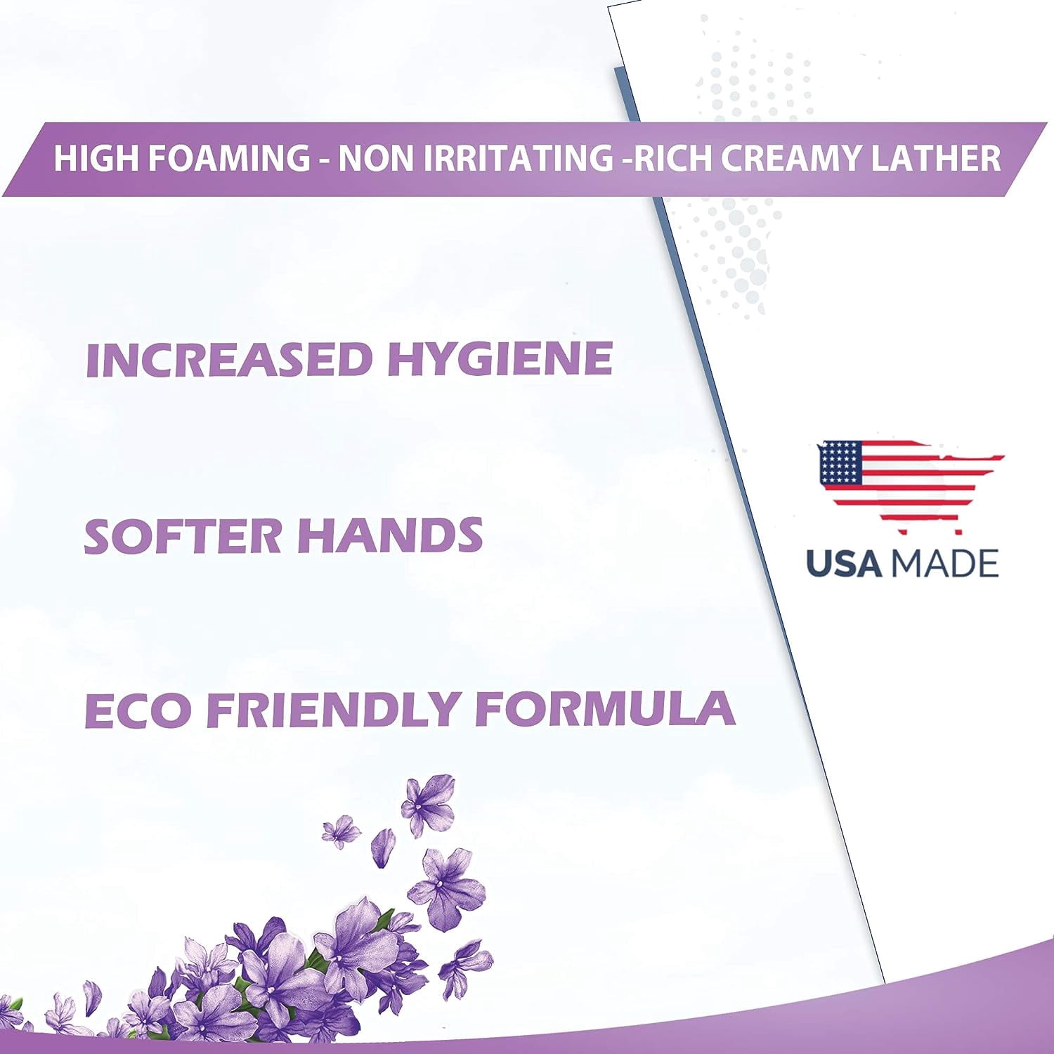 Foaming Hand Soap Refills Lavender Scent Jug Foam Refill Made in USA, 128 ounce (1 Gallon)