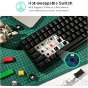 RK ROYAL KLUDGE RK84 RGB 75% Triple Mode BT5.0/2.4G/USB-C Hot Swappable Mechanical Keyboard, 84 Keys Wireless Gaming Keyboard, Tactile Brown Switch
