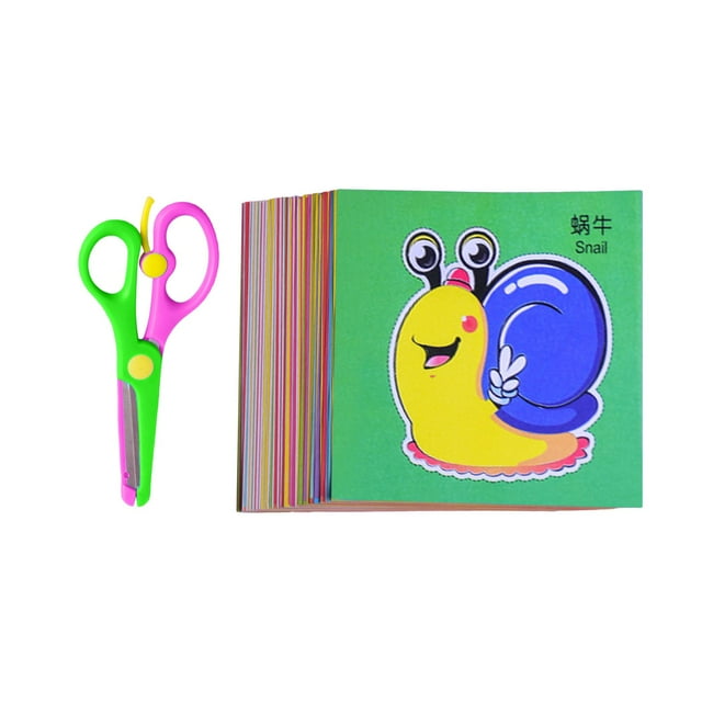 simhoa Ensemble d'Activités de Découpe de Papier pour Enfants, Jouets Éducatifs DIY Style B
