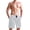 Sky Gray and White Stripes, variant on Dailycode Men's Quick Dry Swim Trunks Beach Shorts Casual Summer Board Shorts with Pockets, Light Blue and White Stripes