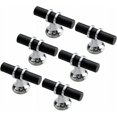 thumbnail image 1 of Embellecedores de gabinetes, herrajes duraderos para gabinetes con perillas para cajones de color negro mate, ideales para actualizar muebles (paquete de 6), 1 of 1