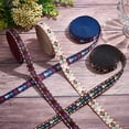 thumbnail image 4 of 4 Colors Jacquard Embroidered Trim Ribbon 20 Yards 0.6 Inch(16mm) Vintage Fabric Bias Tape Webbing Ethnic Style Embroidery Ribbons Sewing Lace Trim Home Decor Gift Wrapping Multi-color, 4 of 6