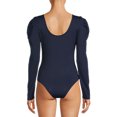 thumbnail image 4 of Time and Tru Women's Puff Sleeve Bodysuit, 4 of 5