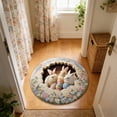 thumbnail image 2 of Decorative Area Rug Custom Easter Bunny Round Rug Personalized 3D Effect Easter Day Carpet Non Washable Bunny Area Rug for Living Room Bedroom Birthday Indoor Home Decor Spring Day Rug,Area Rug,Floor, 2 of 6