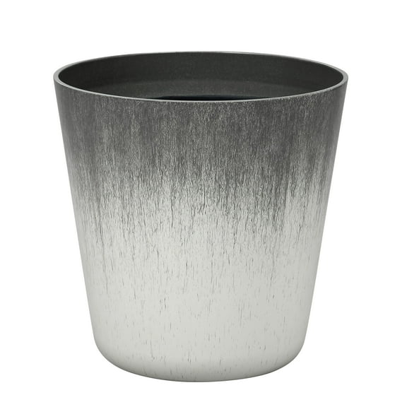 Better Homes and Gardens 14.5 Inch Round Taupe Dripping Plastic Planter