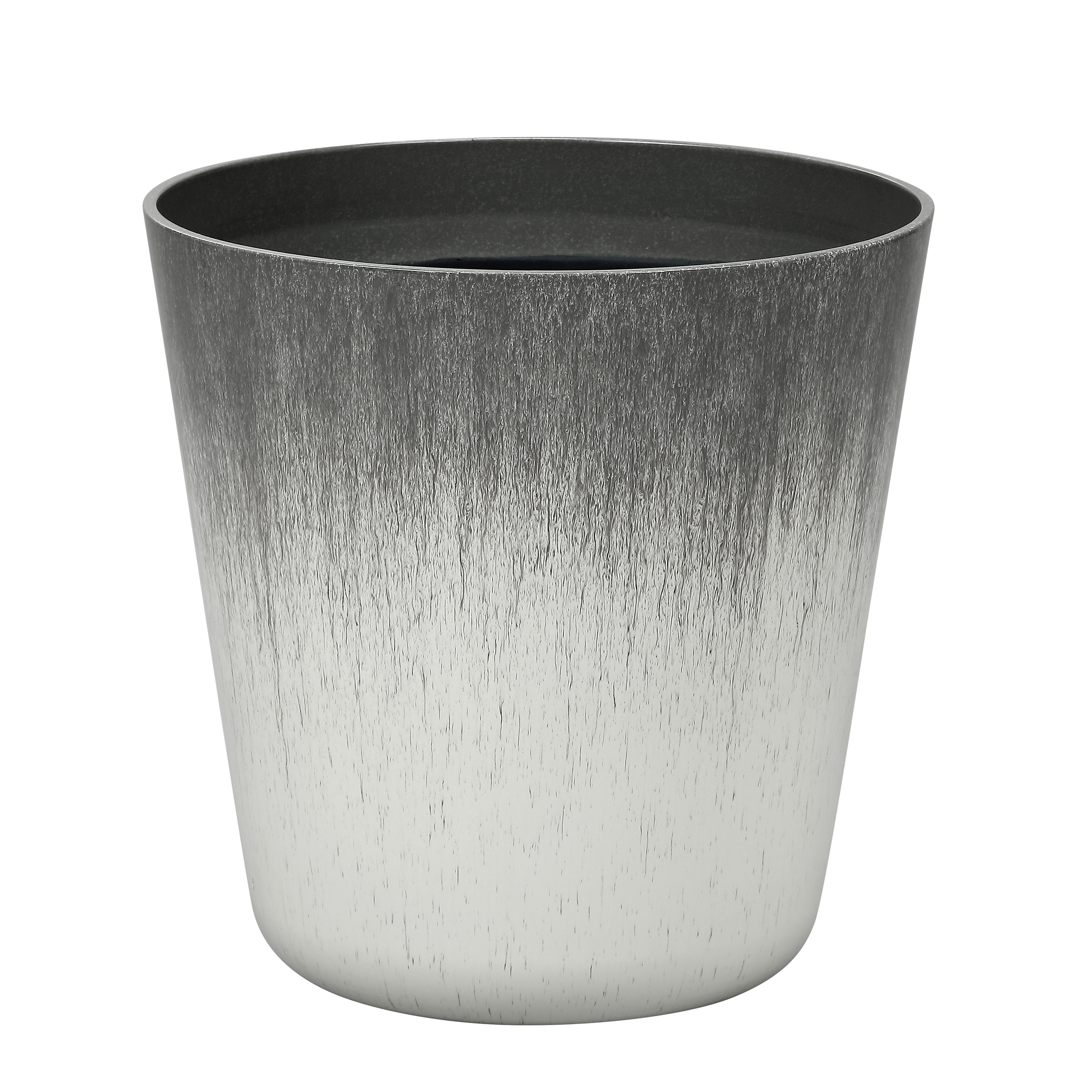Better Homes and Gardens 14.5 Inch Round Taupe Dripping Plastic Planter