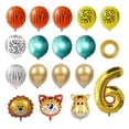 thumbnail image 1 of 18 unids/set globo de papel de aluminio látex niños Feliz cumpleaños carta globo de papel de aluminio boda fiesta DIY suministros de Kits de decoración para fiestas Conjunto de animales del bosque 6 Cateissary HA004038-06, 1 of 1