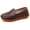 Brown, variant on Boys Girls Leather Loafers Slip-On Oxford Flats Boat Dress Schooling Daily Walking Shoes(Toddler/Little Kids)