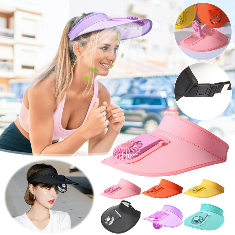 Midsumdr Travel Fan Mini Fan Summer Sun Shade Hat USB Charging Big Eaves  Outdoor Summer with Fan Hat Men And Women Sun Hat Parent-child Sun Hat  Personal Fan Cute Outdoor Air Conditioner 