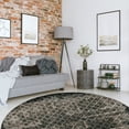 thumbnail image 2 of Evolution Trellis Vintage Rug Grey 8 Round Low Pile Polyester Dimensional Design, 2 of 6
