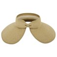 thumbnail image 2 of Simplicity Women's Wide Brim Roll-up Straw Hat Sun Visor Beige Brown, 2 of 6