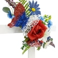 thumbnail image 4 of Mainstays 20 in Outdoor Artificial Floral Wood Cross, Red Rose, Whtie Lily and Blue Daisy, 4 of 8